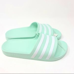 adidas | Shoes | Adidas Mint Aqua Slides | Poshmark